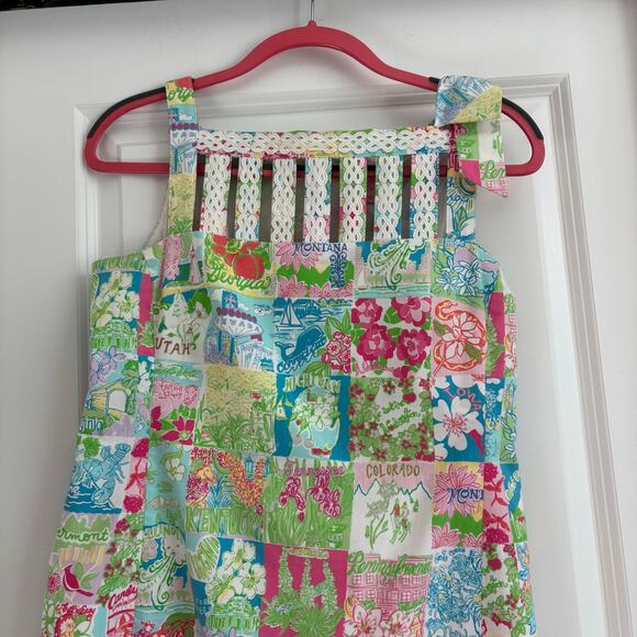 Lilly Pulitzer State of Mind Ricci Shift Dress Sz 4 Preppy Coastal Pastel - Picture 4 of 11
